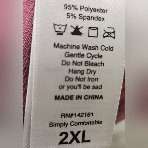 NWT LuLaRoe Tank Top 2XL • Soft Stretch Mauve Sleeveless Scoop Neck - Picture 5 of 5